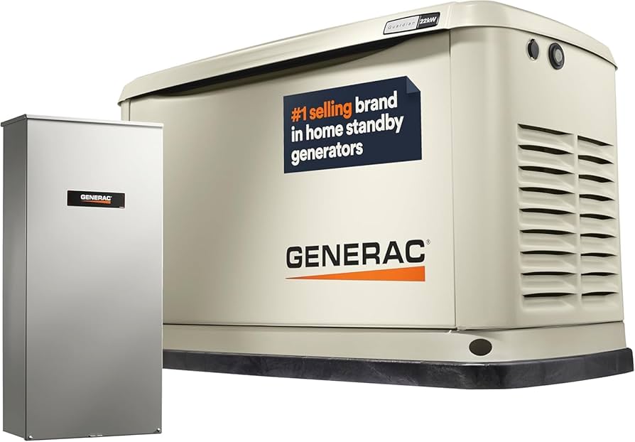 Generac standby generator with automatic transfer switch.